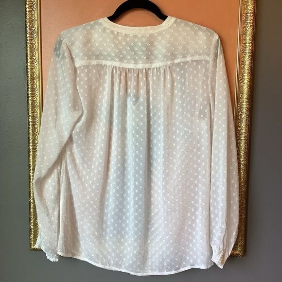 Pendleton Sheer White Summer Blouse - Picture 3 of 7